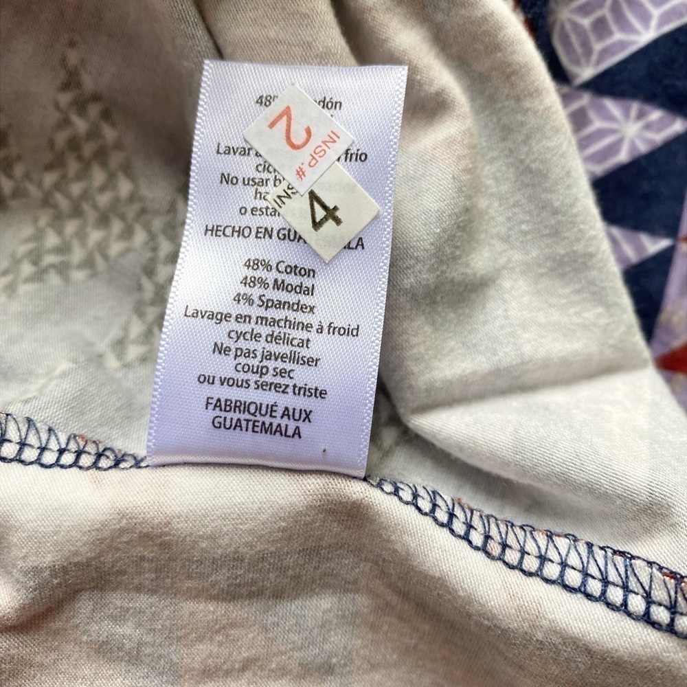Lularoe Julia Fitted Geometric Pattern Knee-Length Dress NWT - Picture 8 of 13